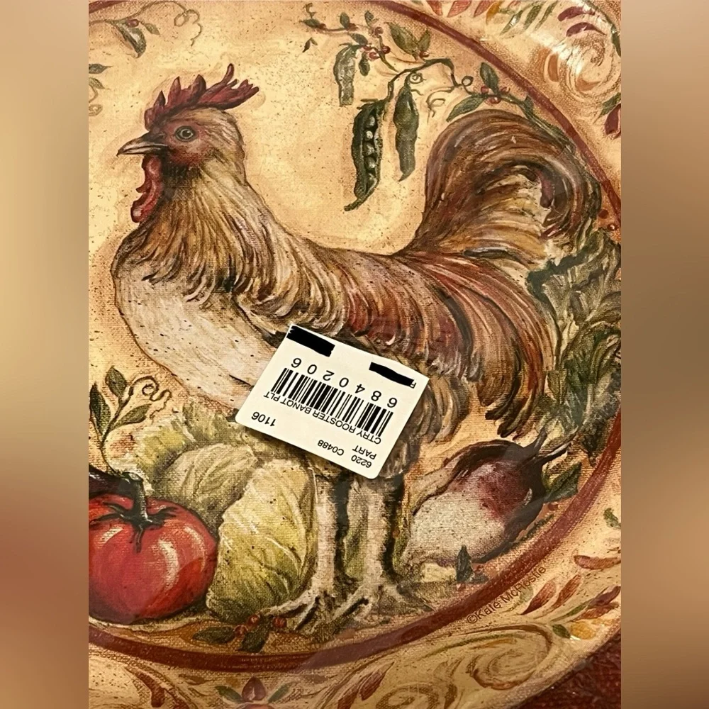 NWT HOFFMASTER COUNTRY ROOSTER PAPER PLATES.